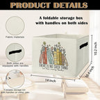 Book Lovers Gifts Storage Bins & Boxes with Handles, Bookish Gifts Foldable Basket for Organizing, Reader Gift Collapsible St