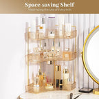 Aveniee Corner Bathroom Counter Organizer, Bathroom Countertop Shelf Makeup Organizer for Vanity Perfume Tray for Corner Stor