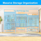 Ulif E13C Max Heavy Duty Closet Organizer System，Freestanding Clothing Racks for Hanging Clothes，Adjustable Garment Rack 86" 