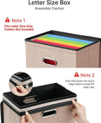 Oterri File Organizer Boxes with Lids, File Box with Mesh Pockets, Document Organizer Box for Letter Size Folders, Zippers Im