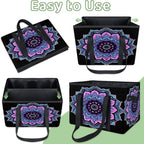 Reusable Grocery Bags Heavy Duty Shopping Bags Foldable Large Tote Bags with Long Handles & Hard Bottom