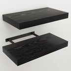 Floating Shelves for Wall, 7.9" Deep Wall Mounted Wood Shelves for Bathroom, Bedroom, Living Room, Kitchen, Hanging Shelf for