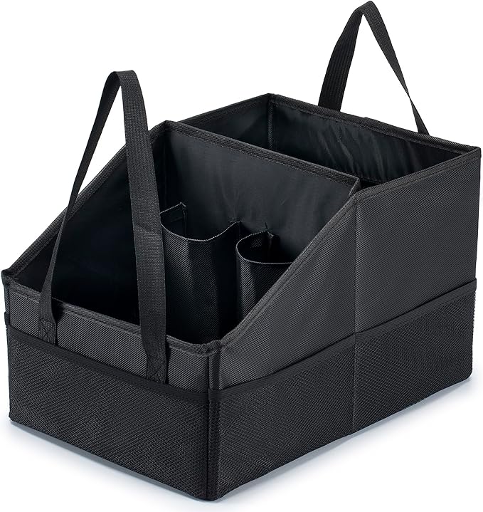 Front-Back Seat Car Organizer Box - Portable Passenger Seat Organizer, Odorless Fabric Car Seat Organizer, Universal Foldable A