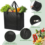 20 Pcs Insulated Shopping Bags for Groceries with Zipper & Handles, Large Foldable Cooler Bags for Hot & Cold Food