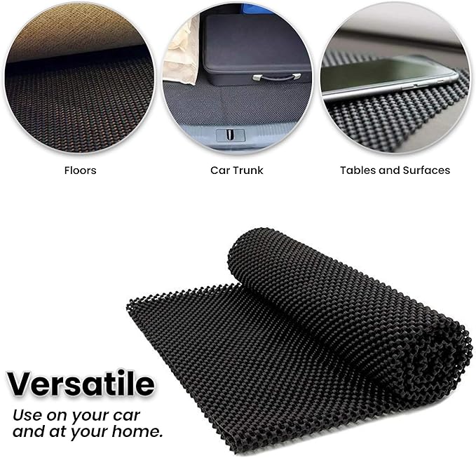 Zento Deals Extra Strong Car Roof Mat for Cargo Bag - Mesh Rubber Mat for Car Roof Carrier Bag-Anti-Slip, Extra-Cushioning, Car Roof Padding, and Home Rubber Mat, Grip, Universal Usage, Car Roof Racks