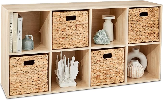 Best Choice Products 8-Cube Storage Organizer, 13.5in Shelf Opening, Bookcase, Display Shelf, Customizable w/ 2 Removable Bac