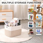 ICERZCZ Storage Baskets for Organizing, Woven Cotton Rope Basket for Storage Books, Baby Organizing Baskets, Toy Storage Bask