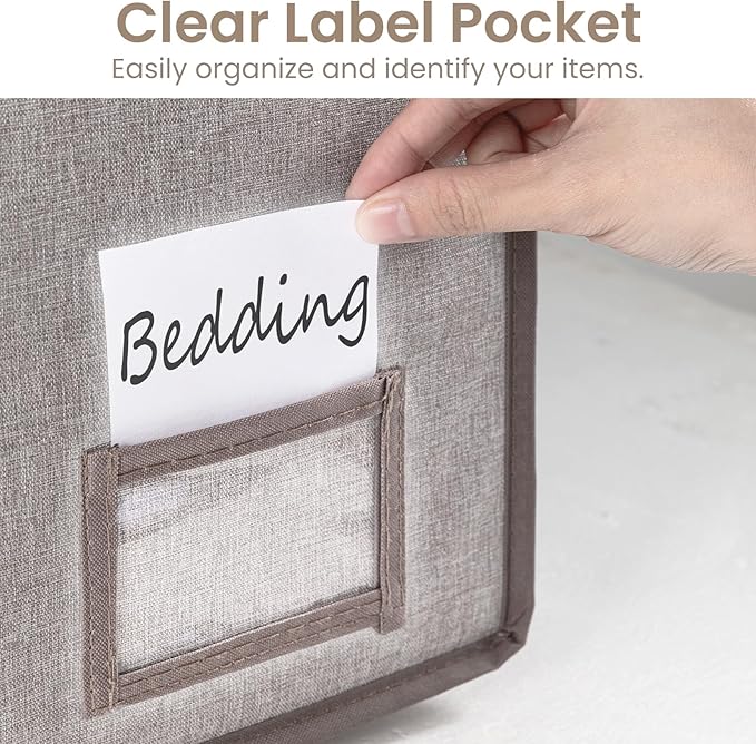 TAILI Under Bed Vacuum Storage Bags for Comforters and Blankets, Save 80% Space, Large Capacity Foldable Cationic Storage Box