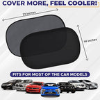 EcoNour Car Side Window Shades for Baby |2 Pack Side Window Sunshade for Kids | 18S Premium Static Cling |Automotive Sun Protection Baby from UV and Sun Glare |Car Accessories Large (21"x14")