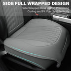 CAR PASS Car Seat Protector, 2 Pack Sideless Nappa Leather Seat Covers for Cars, All Season Waterproof Breathable Front Seats
