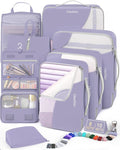 8 Set Packing Cubes for Travel, Gifts for Women Mom,Anti-Tearing Suitcase Organizer for Luggage with Shoe & Hanging Toiletry 