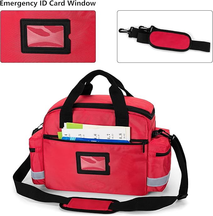 Trunab Home Health Nurse Bag Medical Bag Organizer with Handle and Shoulder Strap for Home Visit, Travel, Nursing Student