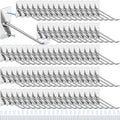 40 Pcs 4"/10CM Stainless Steel Wall Mounted Hooks with Protective Caps and Screws, Coat Bag Hat Utility Hook, Garage Tools St