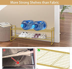 KEETDY 2-Tier Long Shoe Rack for Closet Metal Shoe Organizer for Entryway, Wide Stackable Shoe Storage Shelf with Sturdy Wire