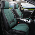 Coverado Seat Covers Full Set, Car Seat Covers Front Seat and Back Seat, Breathable Fabric&Leather Car Seat Protectors, Unive