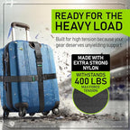 Untethered Luggage Straps | TSA-Approved Suitcase Belts with Heavy-Duty Buckles. Secure Adjustable Travel Accessories for Che