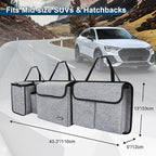 Deluxe Trunk and Backseat Organizer for Medium or large size SUVs & RVs, Detachable Storage Modules with Built-in Cooler,
