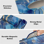CaseBot Car Visor Tissue Holder, Sun Visor Napkin Holder, Mask Holder, PU Leather Backseat Tissue Box for Truck SUV, Ocean Marble