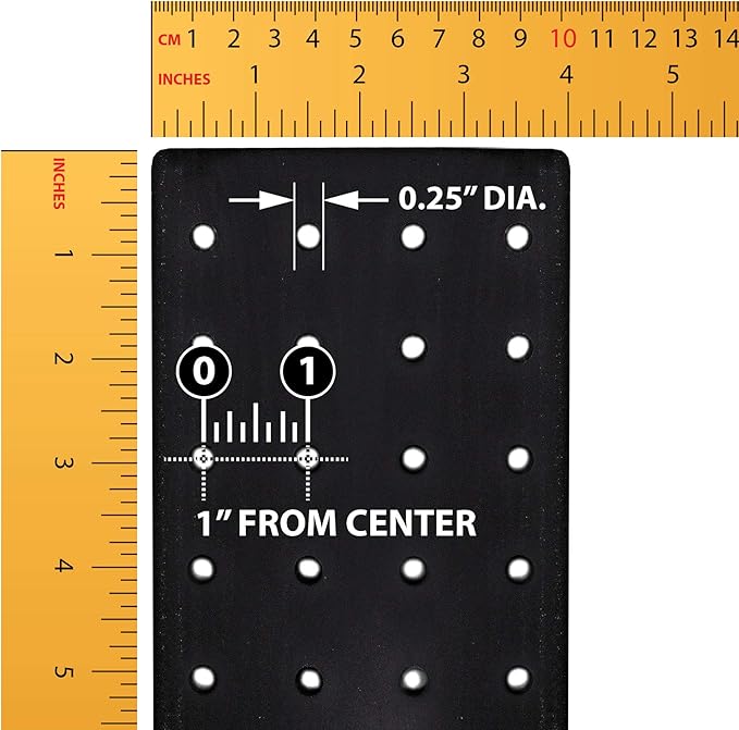 Azar 700220-BLK Pegboard 4-Sided Revolving Counter Display, Black Solid Color