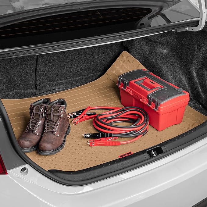 Motor Trend FlexTough Defender Floor Mats for Cars & TrunkShield Trunk Mat Set, Next-Gen Deep Dish Heavy Duty Car All Weather, Rubber Set Auto Truck Van SUV B09VYBHPDK