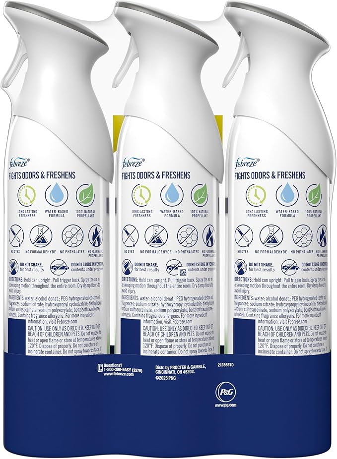 Febreze Air Mist, Air Freshener Spray, Odor Fighting Room Spray, Deodorizer for Home Bathroom Kitchen Apartment, Pet Odor Fig