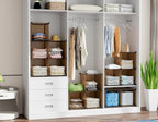 6-Cube Storage Organizer, Closet Organizer Storage Shelf Bookcase Bookshelf with Metal Hammer, Storage Cubes Organizer Cabine