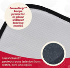 Lusso Gear Car Seat Protector for Baby Car Seat - Thick Padding - Seat Protector Under Baby Car Seat with 2 Mesh Storage Pock