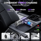 KMM Handheld Car Vacuum Cleaner, 9000PA Vacuum Cleaner & Air Duster, 120W High Power Vacuum Portable Cordless, Hand Held Vacu