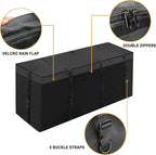 MDSTOP Hitch Cargo Carrier Bag, Waterproof Cargo Bag, 12.5 Cu Ft 53"x20"x20" Rainproof Vehicle Soft-Shell Carriers, with 8 Reinforced Straps for Vans Truck Pickup (Black, 12.5 cu. ft 53"x20"x20")