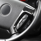 Linskip Steering Wheel Trim Covers Compatible with Avalanche/Suburban/Tahoe/Traverse/Silverado 1500 2500HD 3500HD & Yukon/Sierra & Cadillac Escalade 2007-2013 Dark Wood Grain Interior Accessories