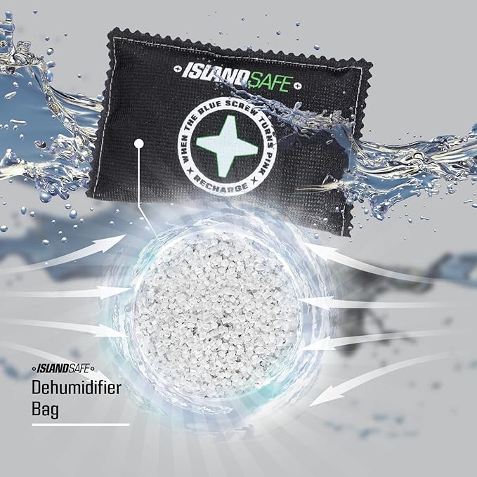 Rechargeable Safe Dehumidifier Bag 200g, Microwave Fast Reactivated Desiccant, Moisture Absorbing Packet for Safes,