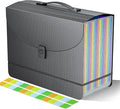 Expanding File Folders,Accordion File Organizer,25 Pockets Expandable File Folder with Plastic Handle,Portable Filing Box,Mon