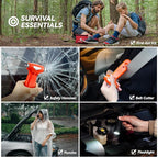 Car Emergency Kit with Jumper Cable, First Aid Kit, Winter Travel Assistance with Detachable Snow Shovel, Safety Emergency Ki