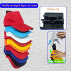 Wall Mounted Hat Rack for Baseball Caps - 2 Packs, 20 Capacity Hat Organizer, Space Saving Hat Storage Rack for Closet, Door,