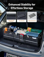 AstroAI Car Trunk Organizer Storage Large for SUV, Truck, Pickup, Collapsible Trunk Organizer Portable Storage Box with