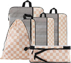U+U 6 Set Compression Packing Cubes - Ultralight Travel Organizers with Laundry Bag, Space-Saving Suitcase Organizer for Trav