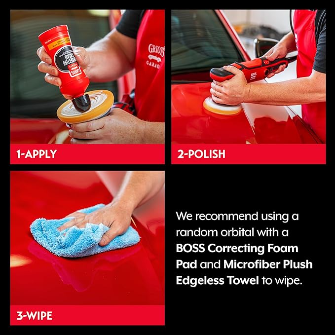 Griot's Garage BOSS Correcting Cream for Car Polishing and Detailing, Swirl, Scratch Remover for Vehicles, 16oz