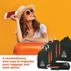 Beeyond Compression Packing Cubes Set - 6 Pieces for Travel and Luggage Organization, Includes Large & Small Cubes, Accessori