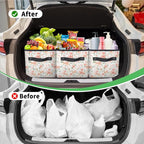 Reusable Grocery Bags Heavy Duty Shopping Bags Foldable Large Tote Bags with Long Handles & Hard Bottom
