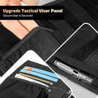 OneTigris Tactical MOLLE Sun Visor Organizer - Multi Pockets Car Visor Panel with Zipper Pouch, Detachable Photo/Info Panel & Glasses Clip for EDC Gear