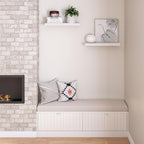 Ballucci Floating Shelves, 24" Wood Wall Shelf Set of 2, with Invisible Brackets for Bathroom, Living Room, Bedroom, Kitchen,