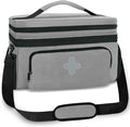 GDNasist Medicine Storage Bag, Medical Bag Pill Bottle Organizer for Emergency, Medicine Box Empty with Small Portable Pouch,