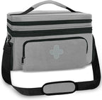 GDNasist Medicine Storage Bag, Medical Bag Pill Bottle Organizer for Emergency, Medicine Box Empty with Small Portable Pouch,