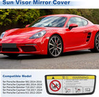 Sun Visor Mirror Cover for Porsche Boxster/Cayman 981 2014-2016 for Porsche Carrera 911 2012-2024 Left/Right Sun Visor Vanity Mirror Cover Black