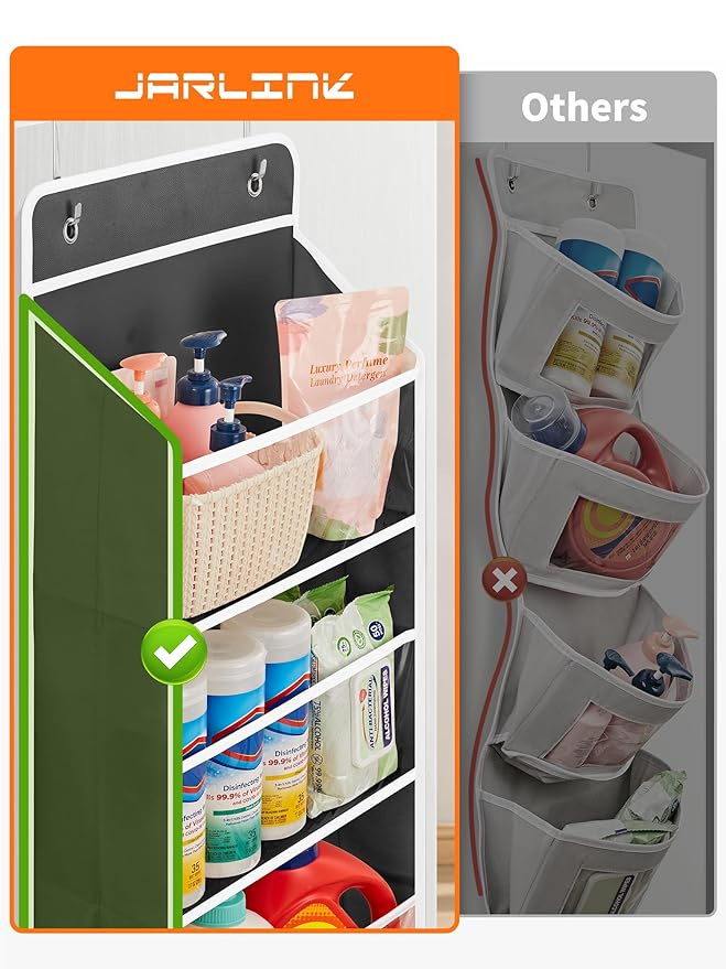 JARLINK Toy Stuffed Animal Storage, Over The Door Organizer W/Clear View Windows, 44lb Load, Baby Toy Storage Organizer for N