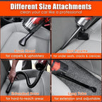 Viewsun Car Cleaning Kit, Orange 17pcs Car Interior Detailing Kit with High Power Handheld Vacuum, Detailing Brush Set, Winds