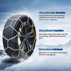 Auto Tightening Snow Chains Tire Chains Quick Easy Installation HKN120 Set of 2 for Cars SUV Pickup Trucks RV 215 225 235 245
