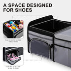 Bold Color Block Trunk Organizer | 95L, 35"x13.8"x11.8" | Dedicated Shoe Storage & 26L Ice Pack | Foldable for SUV/Car/Jeep