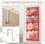 Criusia Over the Door Hanging Organizer, Extra-Large Door Storage Organizer with 4 Deep Mesh Pockets, Space-Saving Hanging St