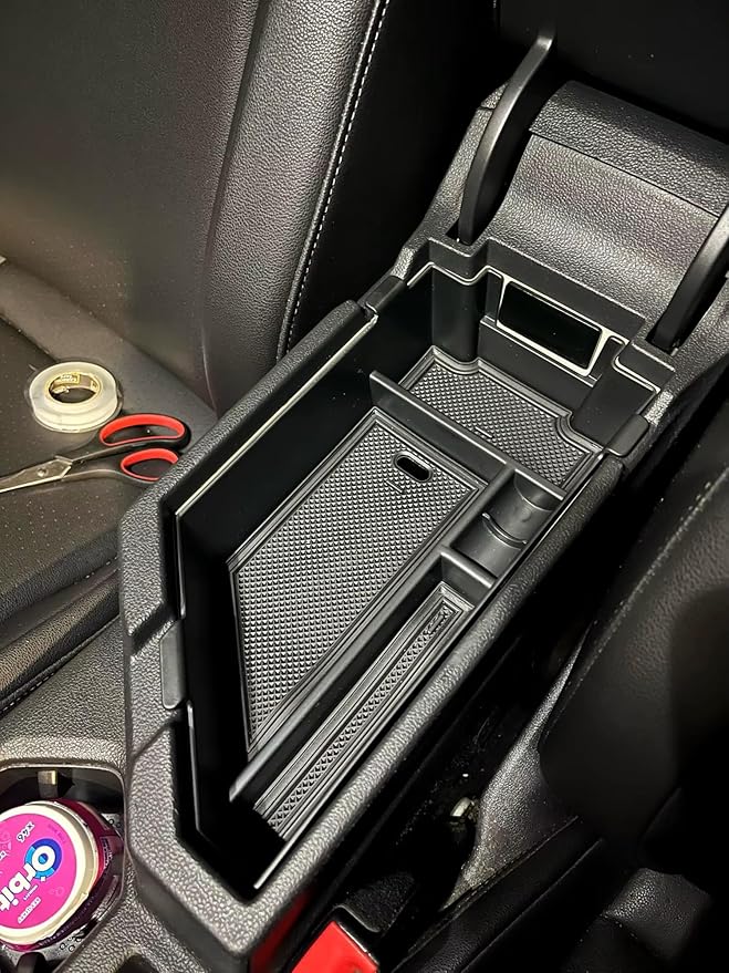 TACOBRO Armrest Storage Box Insert Organizer for Volkswagen Jetta 2020-2025 2026 S, Sport, SE, SEL, GLI Autobahn & 40th Anniversary Edition, Jetta Center Console Tray –Interior Storage Solution